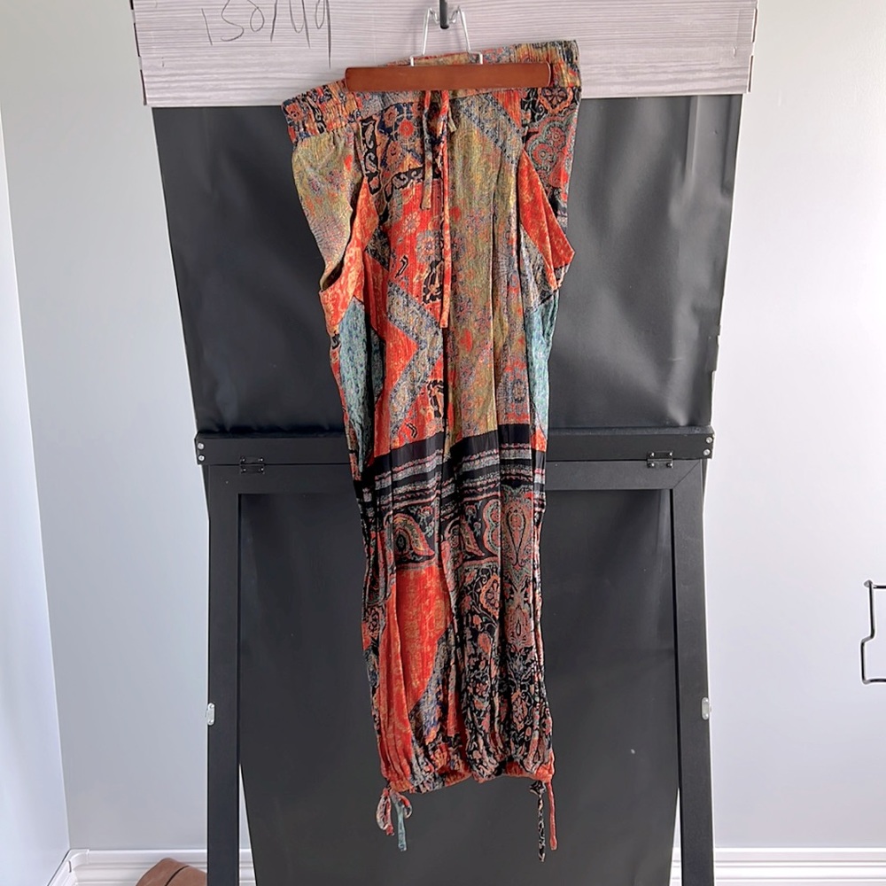 Free People multi color print balloon pants size XS